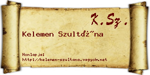 Kelemen Szultána névjegykártya